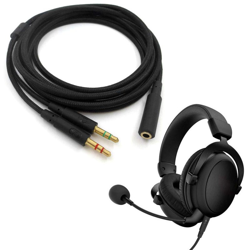 HyperX Cloud II Alpha Flight Core 3.5mm 2 في 1 سماعة الألعاب كابل تمديد الصوت 200 سم - Image 4